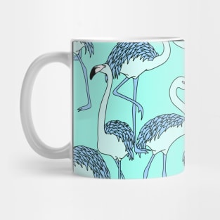 Blue Flamingo Mug